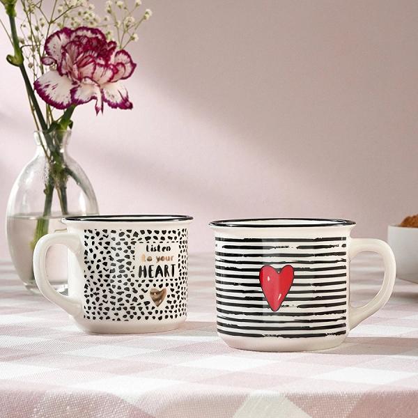 Karaca Love Kalpli 2'li Çay Fincanı 180 ml