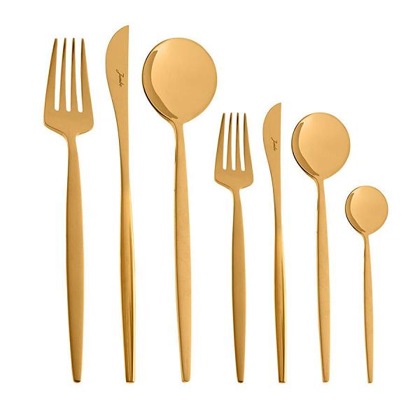 Jumbo 9000 Titanyum Gold 12 Kişilik 84 Parça Çatal Kaşık Bıçak Takımı