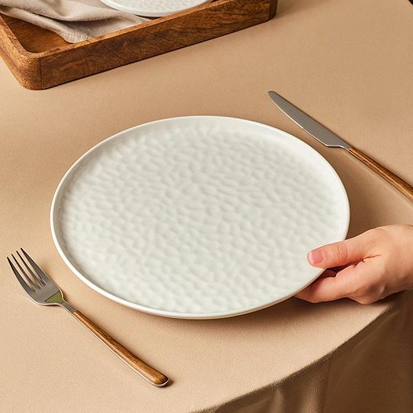 Karaca x Refika Bembeyaz Yuvarlak Servis Tabağı 28 cm