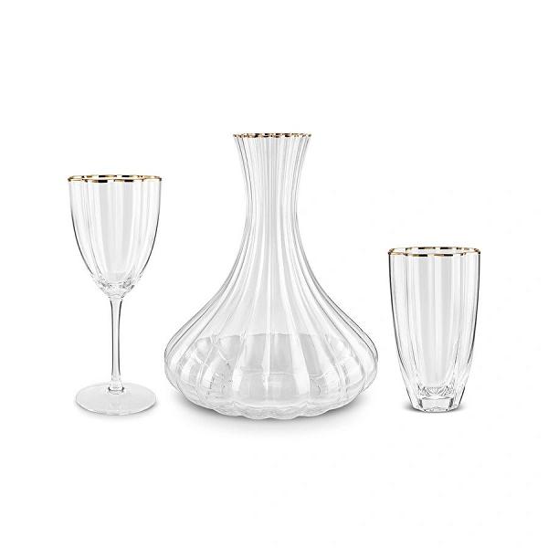 Karaca Fine Pearl Shell 25 Parça Bardak Kadeh ve Karaf Seti Gold