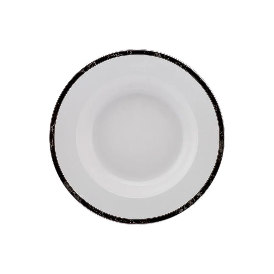 Karaca Damalı Çizgi Porselen Çukur Tabak 22 cm