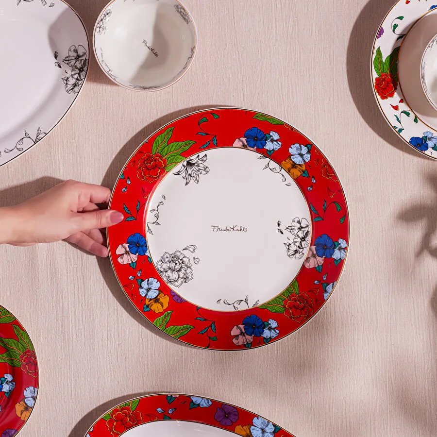 Karaca Frida Servis Tabağı Kırmızı 27 Cm