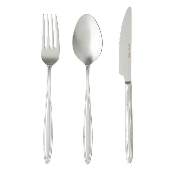 Mudo Home Essen 18 Parça Yemek Çatal Kaşik Biçak Seti̇ Mat Gümüş