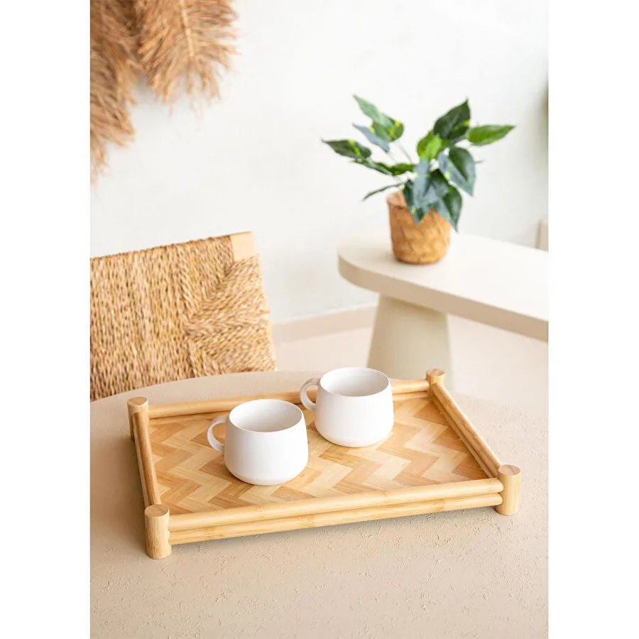 The Mia Wicker Bambu Tepsi 41x28 Cm Tps0071