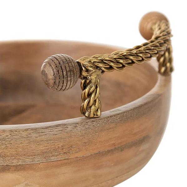 Mudo Home Wooden Dekorati̇f Kase 25 Cm