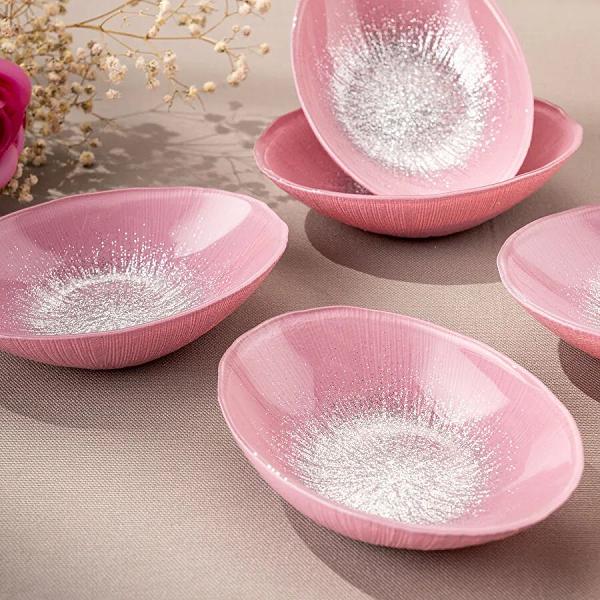 Emsan Pastel 6 Parça Cam Gondol 12 cm Pembe