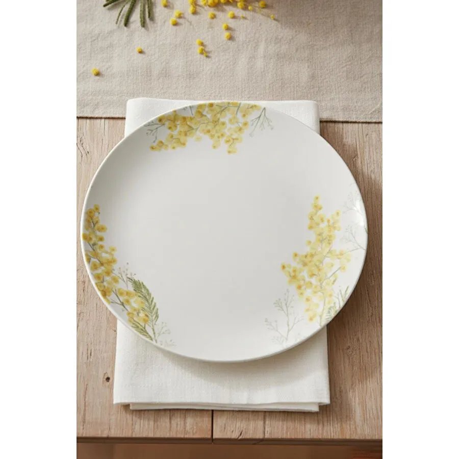 Rakle Mimosa Seramik 4'lü Servis Tabağı Seti 25,5 Cm