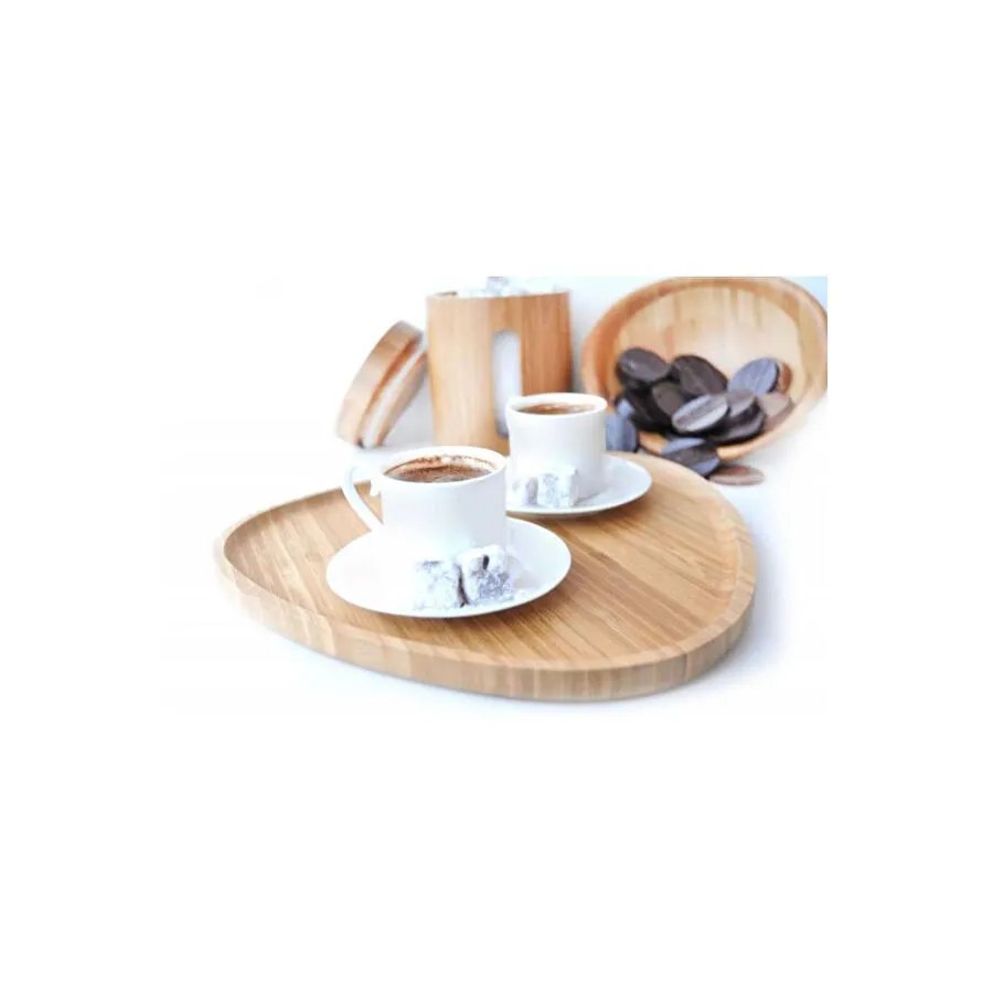 Bambum Macchiato Üçgen Tepsi Büyük