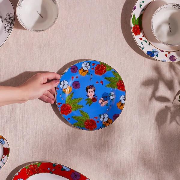 Karaca Frida Pasta Tabağı Mavi 19 Cm