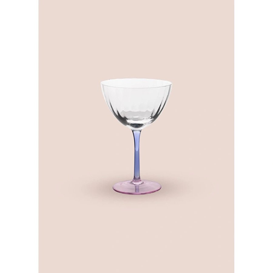 The Mia Ayaklı Cam Dondurma Kasesi Mavi Pembe 240 Ml