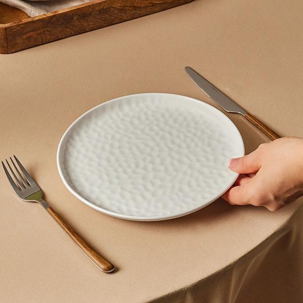 Karaca x Refika Bembeyaz Yuvarlak Pasta Tabağı 22 cm