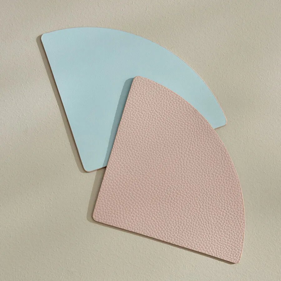 Karaca Home 2li Bardak Altlığı Set 11x11 cm Pembe Mavi