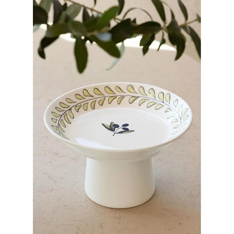 The Mia Olivos Ayaklı Servis Tabağı 20 Cm