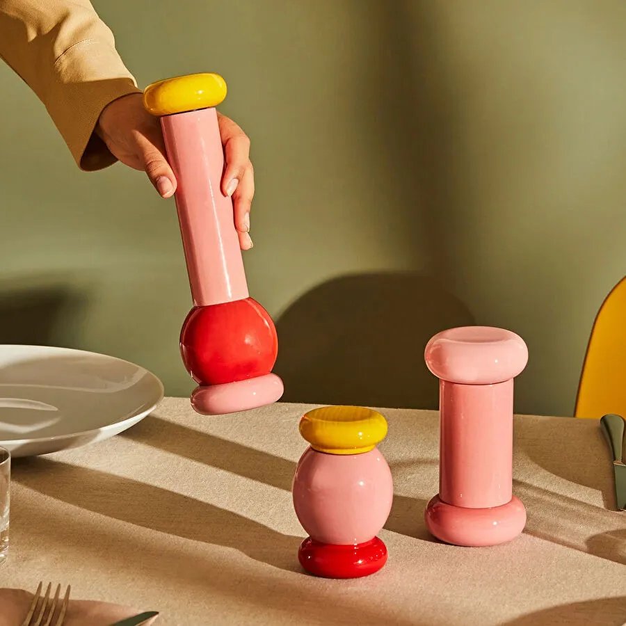 Alessi Values Tuz ve Karabiber Öğütücü Sarı 0009