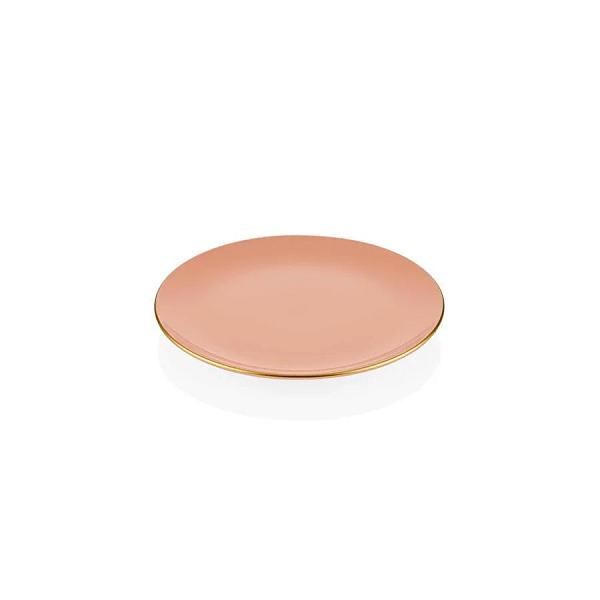 The Mia Basic Pasta Tabağı 6 Lı Set Somon Pembe - 19cm