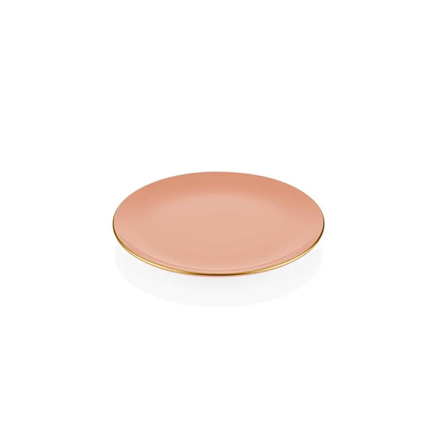 The Mia Basic Pasta Tabağı 6 Lı Set Somon Pembe - 19cm