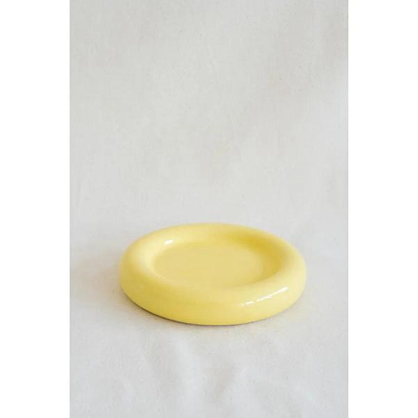 Beige & Stone Seramik Küçük Boy Sarı Donut Tatlı Sunum Tabağı