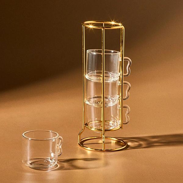 Karaca Kendal 4 Kişilik Standlı Kahve Fincanı 100 ml