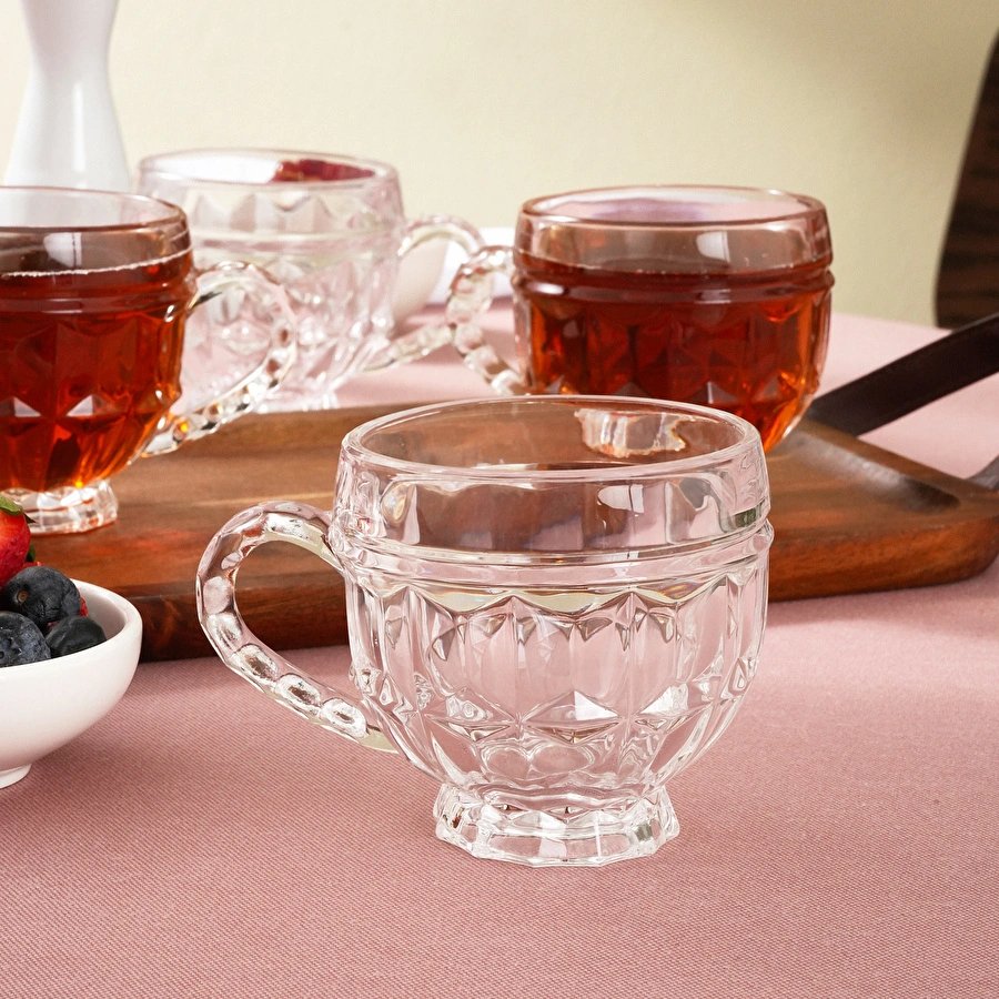 Karaca Sezen 4 Kişilik Cam Çay Fincanı