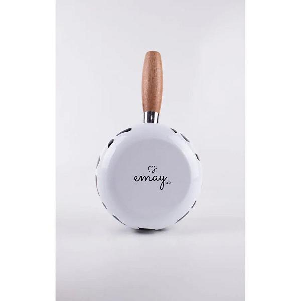 Emaylab Mötilda Ahşap Saplı Emaye Sos Tavası 16cm 1,3 Litre (i̇ndüksi̇yon Dahi̇l Tüm Ocaklara Uygun)