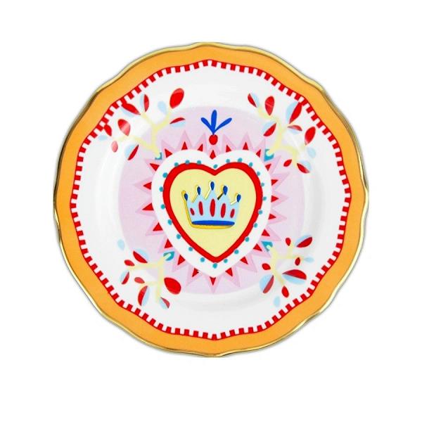 Baci Milano Mamma Mia Kalp Desenli Pasta Tabağı 16 cm