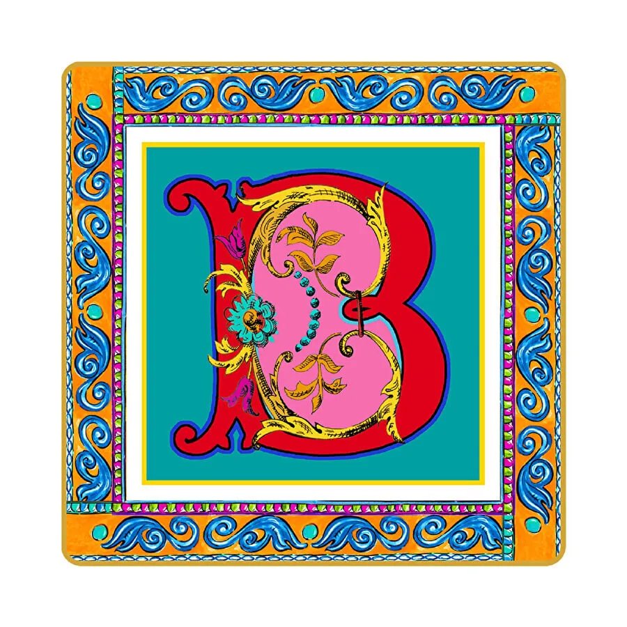 Baci Milano Ortigia B Harfli Tabak 15 cm x 15 cm