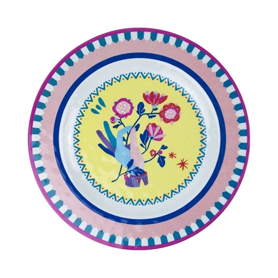 Baci Milano Mamma Mia 6'lı Kalp Desenli Tabak Seti 21,5 cm
