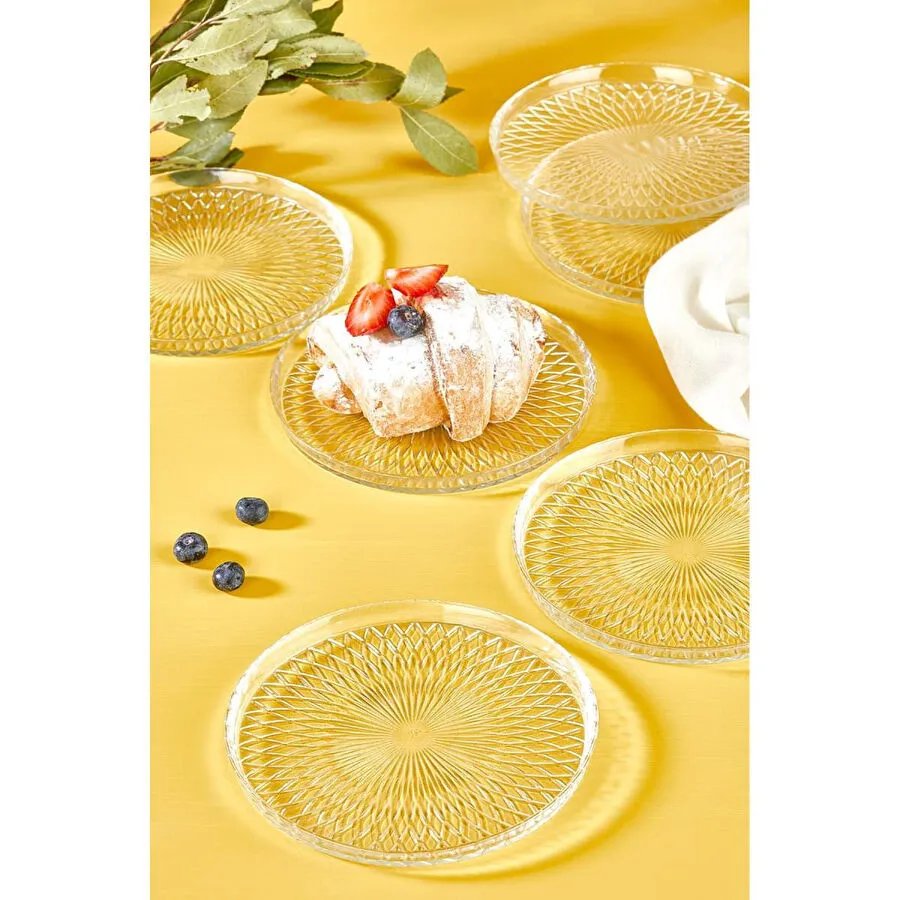 Lora Bianca Zelazo 16 Cm Pasta Tabağı Seti - 6 Parça Beyaz