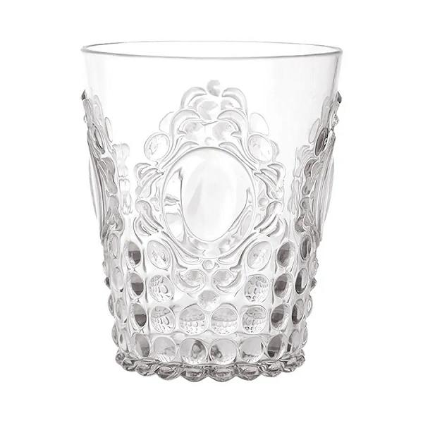 Baci Milano Baroque Rock Su Bardağı  Şeffaf