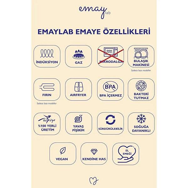Emaylab Cupid Grid Desen Emaye Kupa