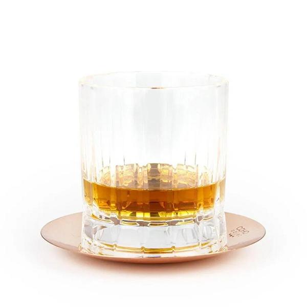 Coho Objet Coho Patron Dövme Bakır Whiskey Keyf & Bakır Bardak Altlık& Whiskey Bardak Seti