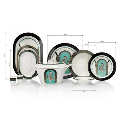 Schafer Tılsım Dreamy Yemek Takımı 60 Parça-Siyah