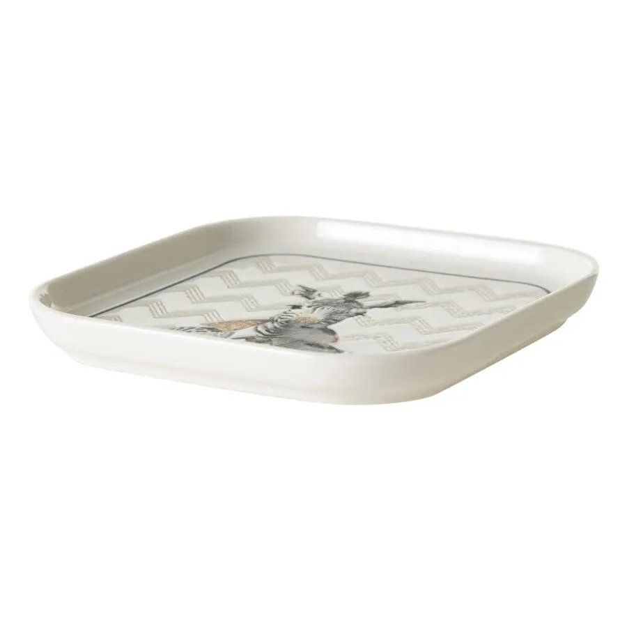 Mudo Home Iconic Kare Tabak 17cm-zebra