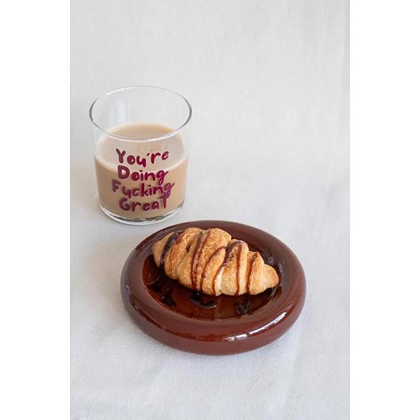 Beige & Stone Seramik Küçük Boy Kahverengi Donut Tatlı Tabağı