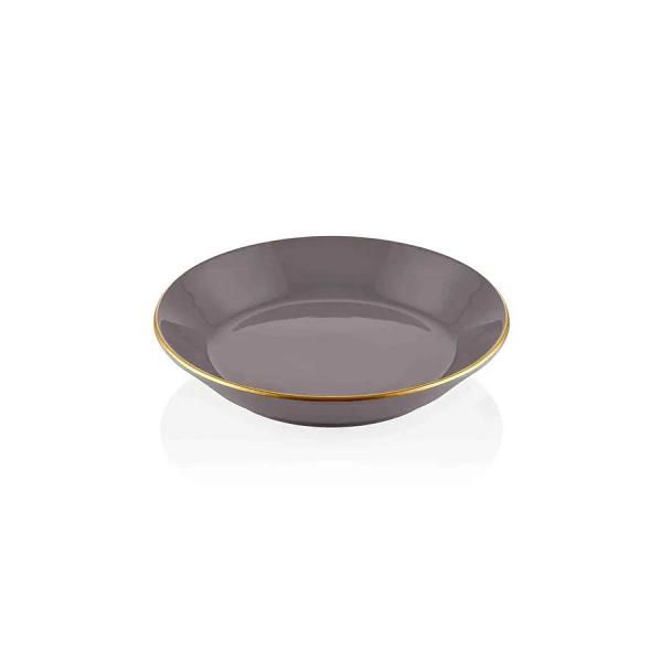 The Mia Basic Yemek Tabağı 6 Lı Set Gri - 20cm