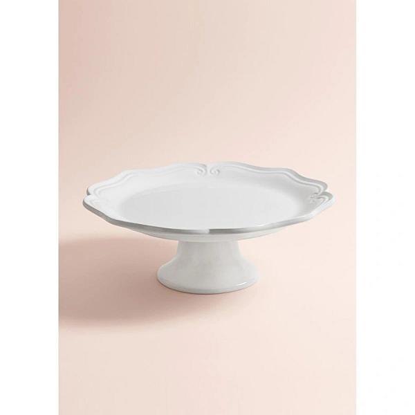 The Mia Grande Pasta Kek Standı Beyaz 33x12 Cm Grd0017