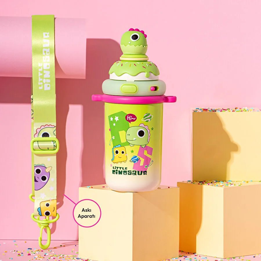 Emsan Baby Dinosaur Termos Yeşil 450 ml