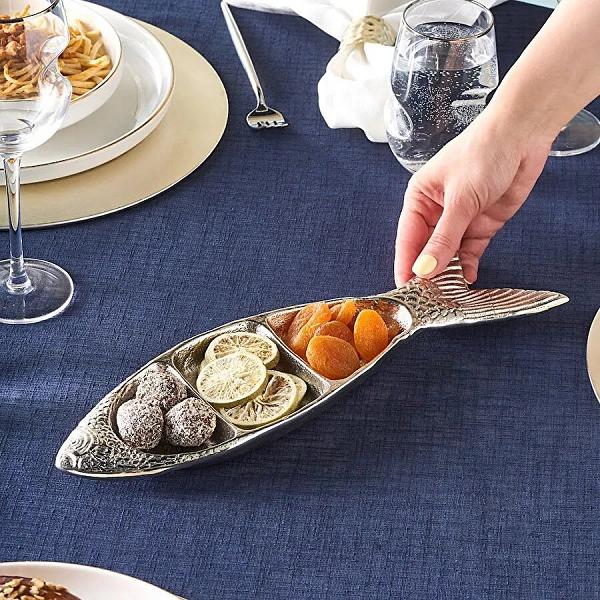 Karaca Home Marin Fish 3'lü Çerezlik 10 x 36,25 cm