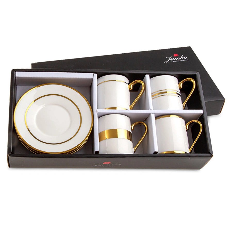 Jumbo Luces Gold 4 Kişilik Kahve Fincan Takımı