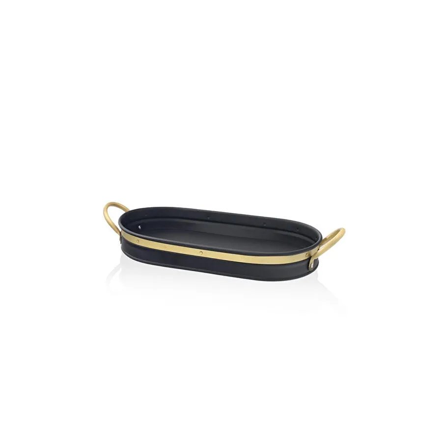The Mia Galvin Tepsi Siyah 65x33 Cm