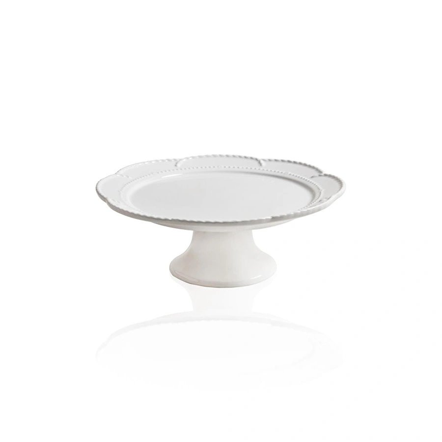 The Mia Grande Pasta Kek Standı Beyaz 31x12 Cm Grd0014