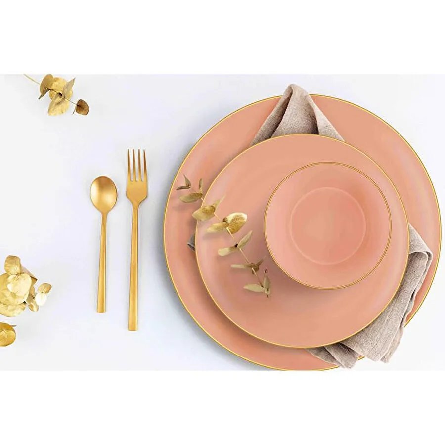 The Mia Basic Kase 6 Lı Set Somon Pembe - 15 Cm
