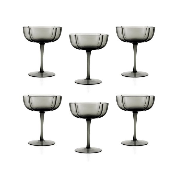 Schafer Ruth 6 lı Ayaklı Kase 330 Ml-Antrasit01