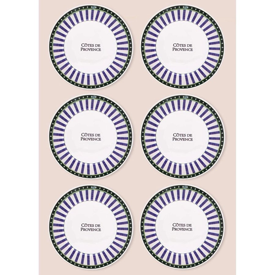 The Mia Provence Yemek Tabağı 6lı Set 20 Cm