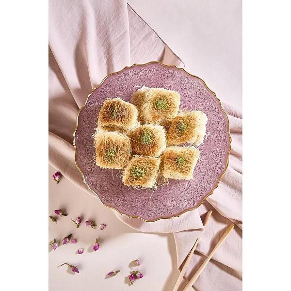 Lora Bianca Goblen 28 Cm Mürdüm Ayaklı Pasta Tabağı Standı Mürdüm