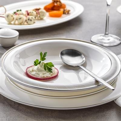 Schafer Superfine Bone Delicea Yemek Takımı 56 Parça-Platin