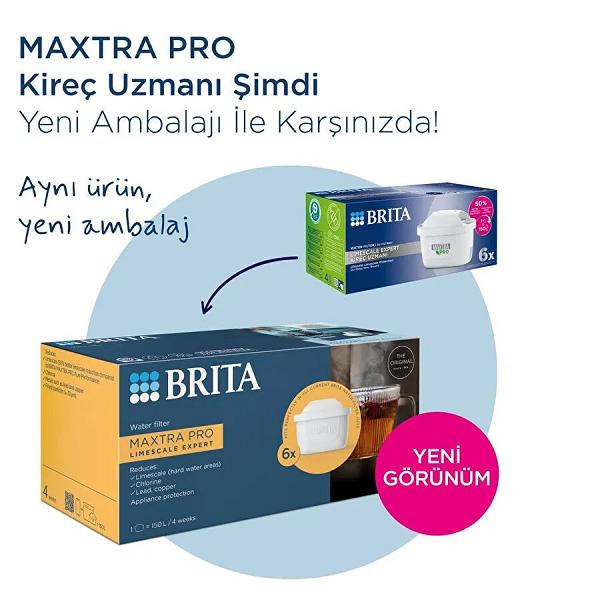 BRITA Maxtra Pro Kireç Uzmanı Su Arıtma Filtresi, 12'li