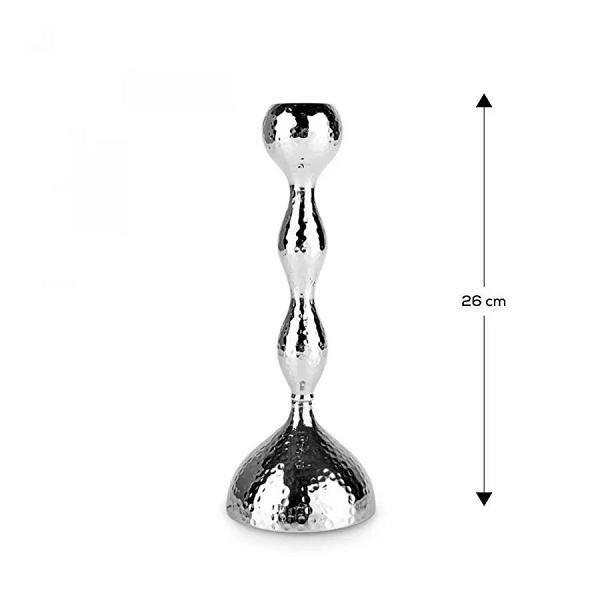 Karaca Home Arlen Tekli Şamdan Silver 26 cm