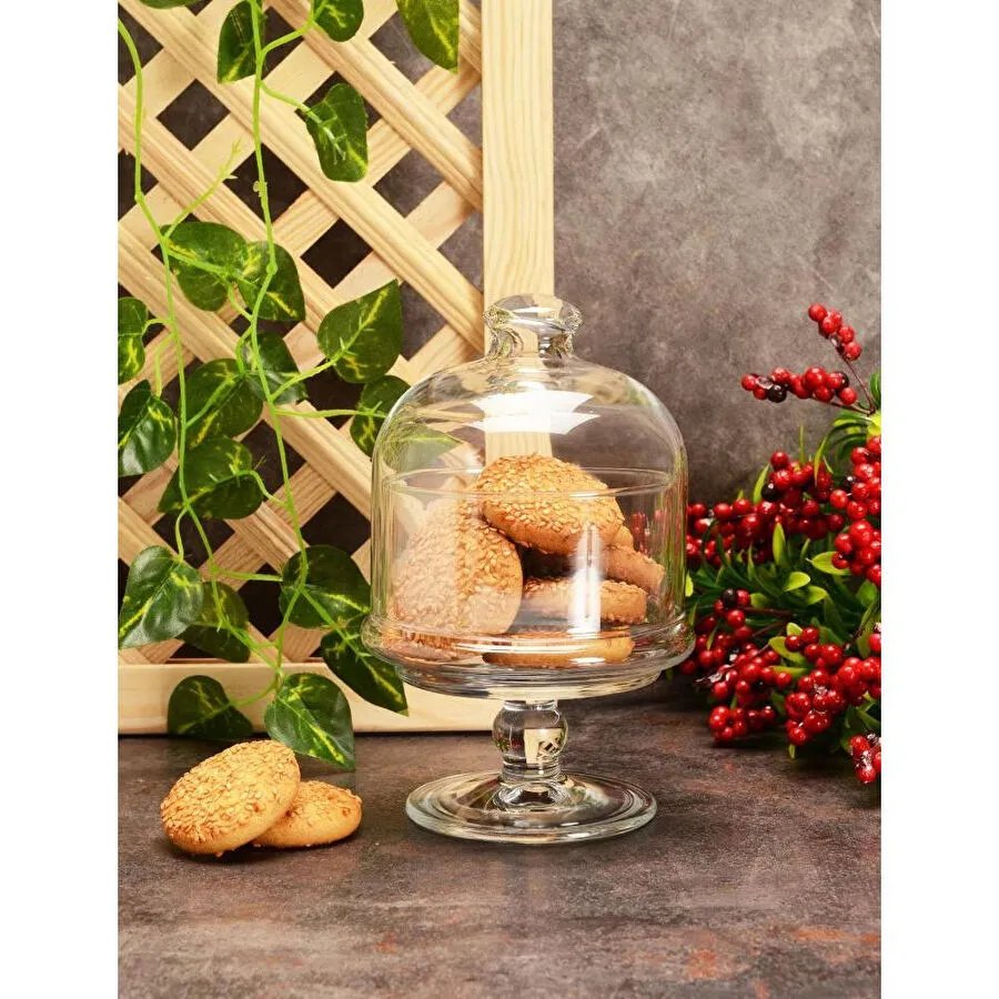 Paşabahçe 96878 Patisserie Kapaklı Kek Fanusu 183mm 1 Adet
