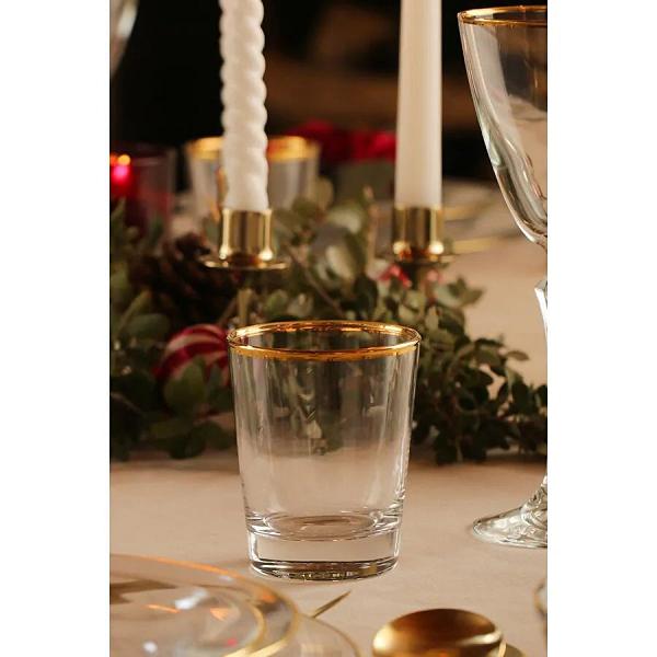 Rakle Pure Altın Yaldızlı 4'lü Su Bardağı Seti 275 Cc